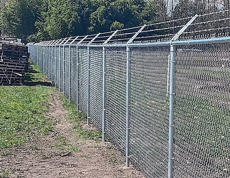 Chain link fence installation